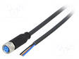 KAAPELI: ANTUREITA/AUTOMATIIKKAA VARTEN - M8 - PIN: 3 - SUORA - 2M - Teollisuus anturikaapelit - YF8U13-020UA1XLEAX - 1