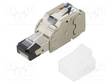 LIITIN: RJ45 - PISTOKE - PIN: 4 - CAT: 5E - SUOJATTU - 8P4C - ØJOH: 5,8÷9MM - RJ liittimet - FPE6X88MTG-X - 1