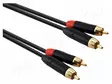 KAAPELI - RCA-PISTOKE X2,MOLEMMIN PUOLIN - 0,3M - MUSTA - PVC - Muut audio-videokaapelit - AU1503BX - 1