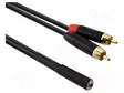 KAAPELI - 3,5MM JAKKI,RCA-PISTOKE X2 - 8M - MUSTA - PVC - Muut audio-videokaapelit - AU2880BX - 1
