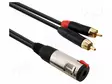 KAAPELI - 6.3MM JAKKI,RCA-PISTOKE X2 - 6M - MUSTA - PVC - Muut audio-videokaapelit - AU3060BX - 1