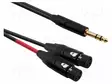 KAAPELI - 6,3MM PLUGI,XLR NAARAS 3PIN X2 MUSTA - PVC - Muut audio-videokaapelit - AU39200BX - 1