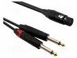 KAAPELI - 6,3MM PLUGI X2,XLR NAARAS 3PIN - 6M - MUSTA - PVC - Muut audio-videokaapelit - AU4960BX - 1