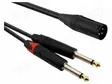 KAAPELI - 6,3MM PLUGI X2,XLR UROS- 3PIN - 0,3M - MUSTA - PVC - Muut audio-videokaapelit - AU5103BX - 1