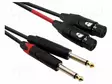 KAAPELI - 6,3MM PLUGI X2,XLR NAARAS 3PIN X2 - 1,5M - MUSTA - Muut audio-videokaapelit - AU5615BX - 1