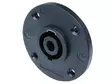 NEUTRIK - SPEAKON MOUNTING PLUG, 4-PIN MALE, BLACK, D-SIZE, ROUND FLANGE - Speakonliittimet - NL4MPRXX - 1