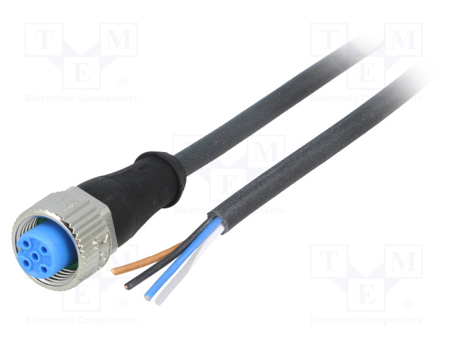 KAAPELI: ANTUREITA/AUTOMATIIKKAA VARTEN - M12 - PIN: 4 - SUORA - 5M - Teollisuus anturikaapelit - YF2A14-050UB3XLEAX - 1