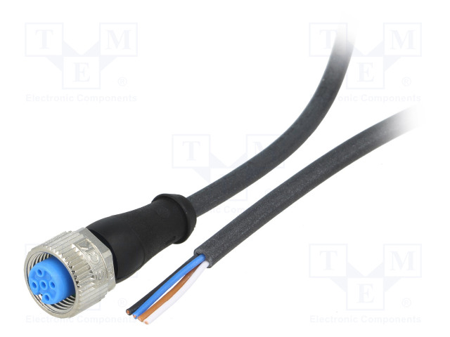 KAAPELI: ANTUREITA/AUTOMATIIKKAA VARTEN - M12 - PIN: 4 - SUORA - Teollisuus anturikaapelit - YF2A14-100UB3XLEAX - 1
