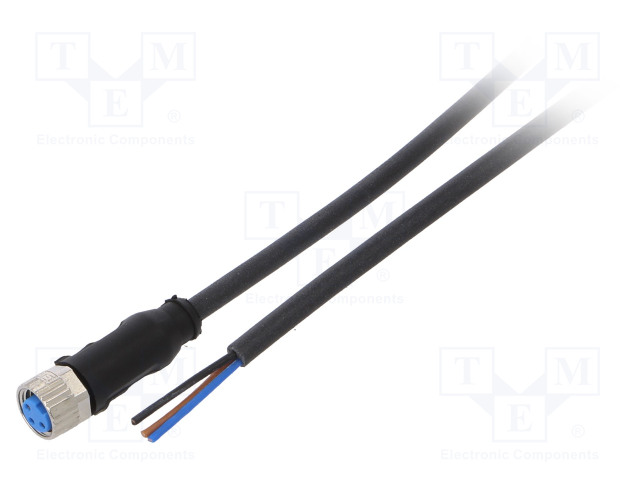 KAAPELI: ANTUREITA/AUTOMATIIKKAA VARTEN - M8 - PIN: 3 - SUORA - Teollisuus anturikaapelit - YF8U13-100UA1XLEAX - 1