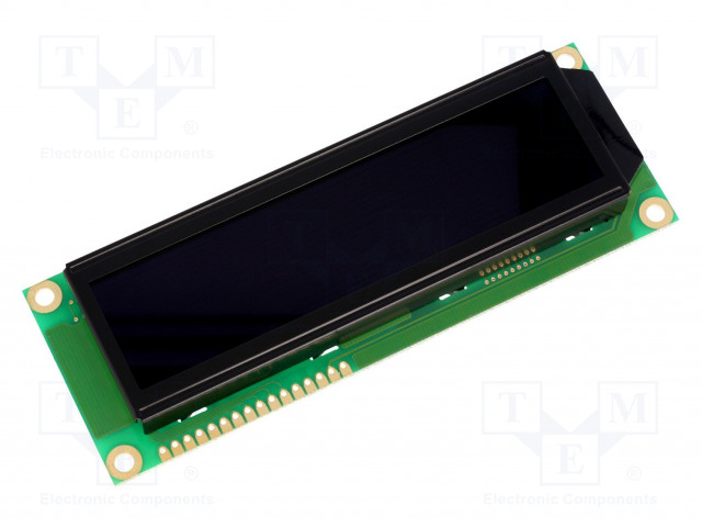 LCD NÄYTTÖ - AAKKOSNUMEERINEN - FSTN NEGATIVE - 16X2 - TUMMASININEN - Aakkosnumeeriset LCD-näytöt - RC1602E-TIW-ESX - 1