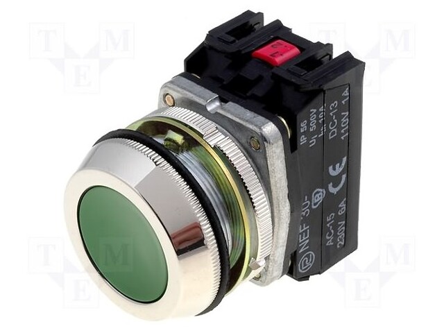 PAINOKYTKIN - 30MM - ASENNOT: 1 - NO X2 - VIHREÄ - IP56 - AS: 2 - Taulukytkimet, standardi 30mm - NEF30-KZ2X - 1