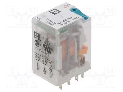 RELE: TEOLLISUUSRELE - DPDT - UKELAN: 24VDC - 12A/250VAC - 12A/250VDC - Teollisuusreleet - REL-IR2LDP24DC2X - 1