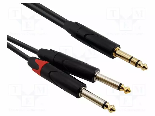 KAAPELI - 6,3MM PLUGI,6,3MM PLUGI X2 - 7M - MUSTA - Muut audio-videokaapelit - AU1270BX - 1