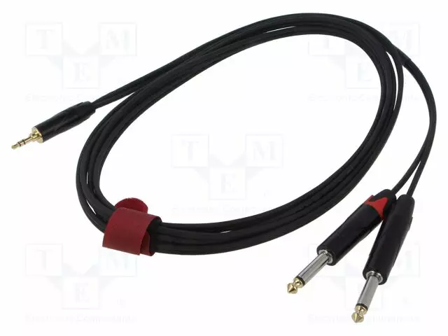 KAAPELI - 3,5MM PLUGI,6,3MM PLUGI X2 - 3M - MUSTA - Muut audio-videokaapelit - AU1730BX - 1