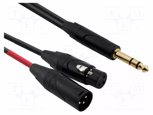KAAPELI - 6,3MM PLUGI,XLR UROS- 3PIN,XLR NAARAS 3PIN - Muut audio-videokaapelit - AU1815BX - 1