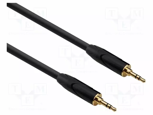 KAAPELI - 3,5MM PLUGI,MOLEMMIN PUOLIN - 0,3M - MUSTA - PVC - Muut audio-videokaapelit - AU1903BX - 1