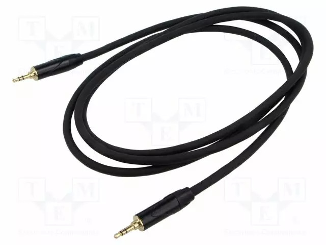 KAAPELI - 3,5MM PLUGI,MOLEMMIN PUOLIN - 2M - MUSTA - ØJOH: 6MM - Muut audio-videokaapelit - AU1920BX - 1