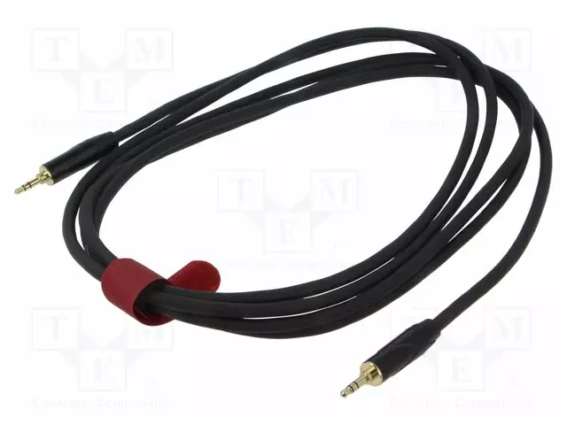 KAAPELI - 3,5MM PLUGI,MOLEMMIN PUOLIN - 3M - MUSTA - ØJOH: 6MM - Muut audio-videokaapelit - AU1930BX - 1