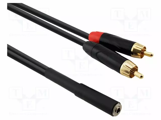KAAPELI - 3,5MM JAKKI,RCA-PISTOKE X2 - 4M - MUSTA - PVC - Muut audio-videokaapelit - AU2840BX - 1