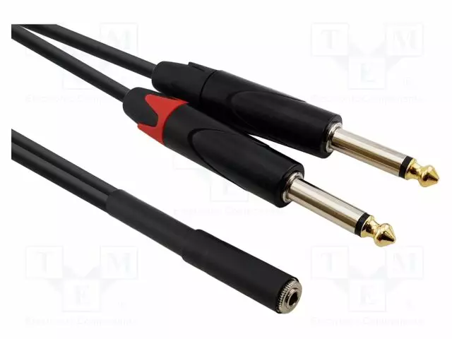 KAAPELI - 3,5MM JAKKI,6,3MM PLUGI X2 PVC - Muut audio-videokaapelit - AU29200BX - 1