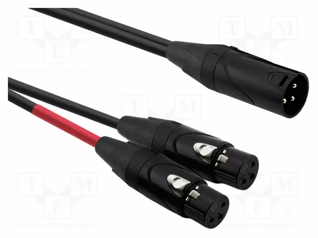 KAAPELI - XLR UROS- 3PIN,XLR NAARAS 3PIN X2 MUSTA - PVC - Muut audio-videokaapelit - AU32150BX - 1