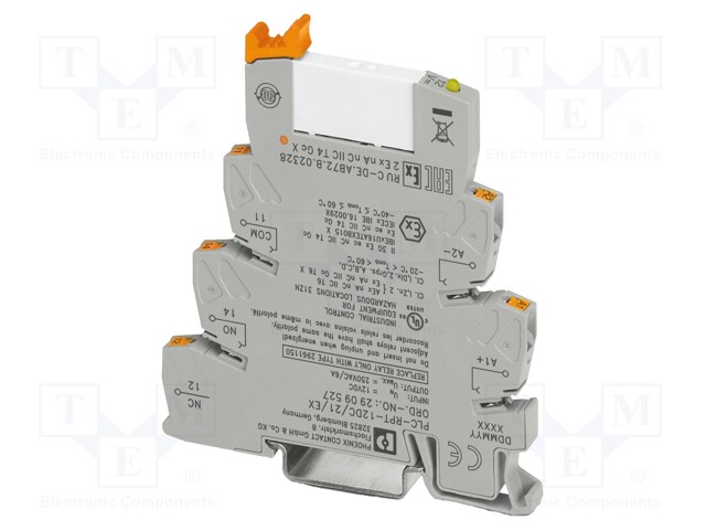 RELE: LIITÄNTÄ - SPDT - UKELAN: 24VDC - 6A - 6A/250VAC - 6A/250VDC - IP20 - Elektromagneettiset relesarjat - PLC-RPT-24DC21EX - 1