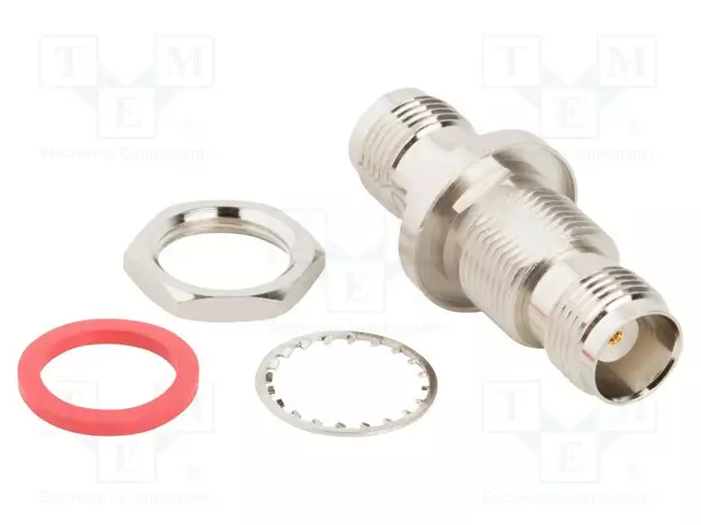ADAPTERI - TNC NAARAS,MOLEMMIN PUOLIN - POM - 50OHM - MESSINKI - NIKKELI - RF adapterit - 031-5891-RFX - 1