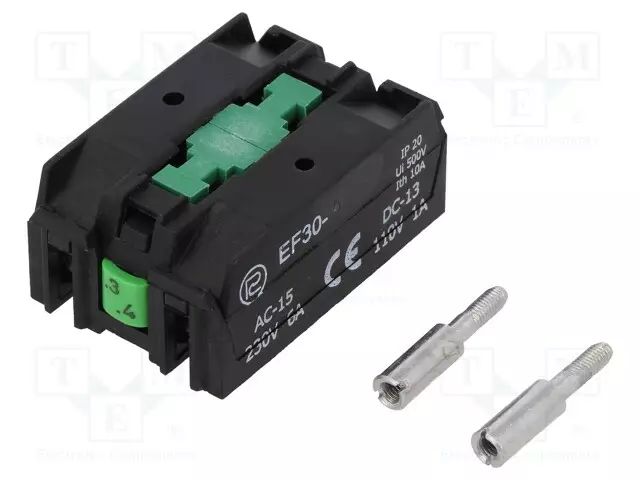 KOSKETINELEMENTTI - 30MM - NEF30 - ETULEVYLLE - RUUVIPURISTIMET - Taulukytkimien lisävarusteet - EF30-2X - 1