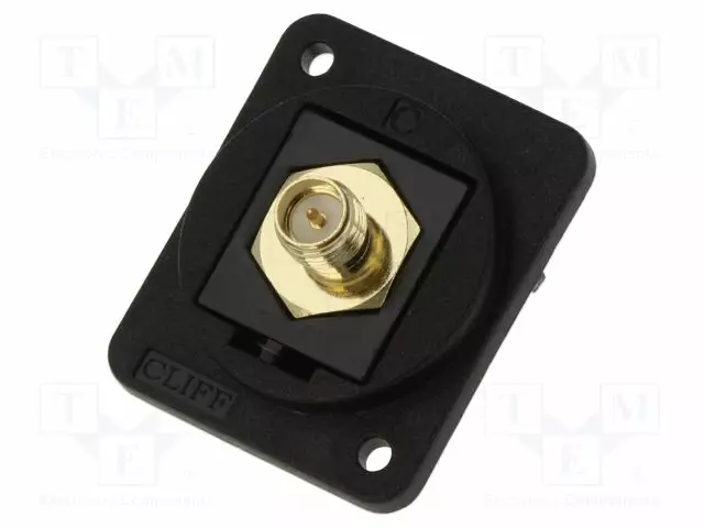 LIITIN - SMA-RP-LIITIN,MOLEMMIN PUOLIN - 50OHM - MUSTA - MUOVI - 19X24MM - SMA, SMB, SMC liittimet - CP30261X - 1