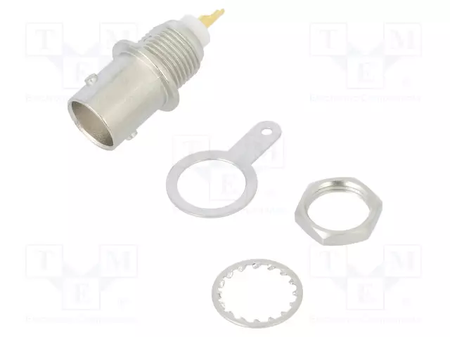 LIITIN: BNC - N LIITINAARAS - SUORA - 50OHM - JUOTETTAVA - POM - BNC liittimet - 031-221-RFX - 1
