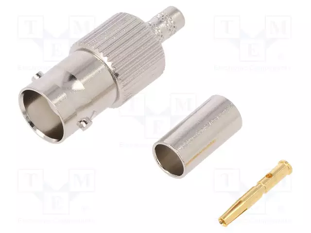 LIITIN: BNC - PISTOKE - NAARAS - SUORA - 50OHM - PURISTETTAVA - POM - BNC liittimet - 000-36800-RFX - 1