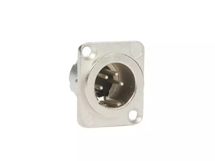 NEUTRIK - XLR, 4-PIN MALE, SILVER PLATED, D-SIZE METAL BODY - XLR liittimet ja tarvikkeet - NC4MD-LX - 1
