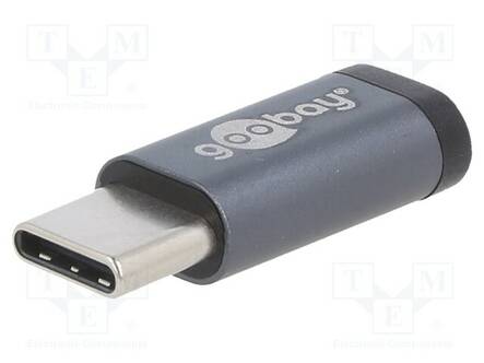 ADAPTERI - OTG,USB 2.0 - USB B MICRO NAARASLIITIN,USB C PISTOKE - USB kaapelit ja adapterit - USBCB-ADAP-GY - 1