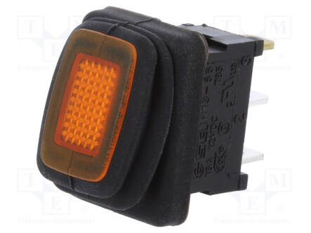 KEINUKYTKIN - SPST - AS: 2 - ON-OFF - 16A/12VDC - ORANSSI - IP65 - LED - R13-66-DC - Keinukytkimet - R1366B802Y - 1