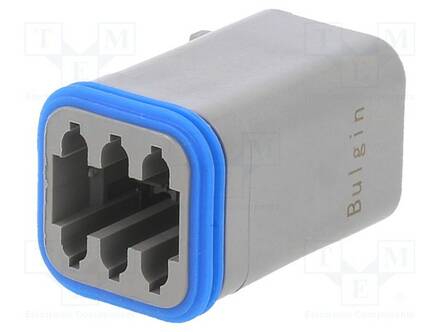 LIITIN: JOHTO-JOHTO - PISTOKE - NAARAS - PX0 - PIN: 6 - IP68 - JOHTOON - Ajoneuvoliittimet - PX0100S06GY - 1