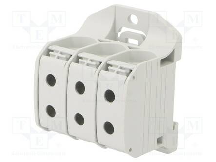 LIITIN: KISKO-50MM2 - NAVAT: 3 - PURISTIMET: 6 - HARMAA - STB - TS35 - 1KV - Kiskoliittimet - STB50-3XGY - 1