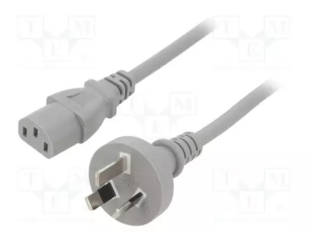 KAAPELI - 3X1MM2 - LAS/NZS 3112 (I) LIITIN,IEC C13 NAARAS-PVC - Tietokone- ja  laitejohdot - SN27-3101GY - 1