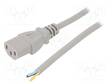 KAAPELI - 3X0,75MM2 - IEC C13 NAARAS-JOHDOT - PVC - 1M - HARMAA - 10A - Tietokone- ja  laitejohdot - SN31-3071GY - 1