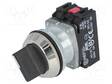 KIERTOKYTKIN - 30MM - ASENNOT: 2 - NC + NO - MUSTA - IP56 - Taulukytkimet, standardi 30mm - NEF30-PSXY - 1