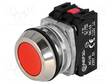 PAINOKYTKIN - 30MM - ASENNOT: 1 - NC + NO - PUNAINEN - IP56 - Taulukytkimet, standardi 30mm - NEF30-KCXY - 1