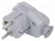 AC LIITIN-UROS - PISTOKE - 2P+PE - 250VAC - 16A - HARMAA - PIN: 3 - AC liittimet ja rungot - AWA-LKBGY - 1