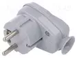AC LIITIN-UROS - PISTOKE - 2P+PE - 250VAC - 16A - HARMAA - PIN: 3 - AC liittimet ja rungot - AWA-LKGY - 1