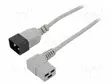 KAAPELI - 3X1,5MM2 - IEC C19 NAARAS- KULMA-IEC C20 UROS-PVC - Tietokone- ja laitejohdot - WN116-3151.8GY - 1
