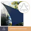 SHADE SAIL WITH BUILT-IN LED STARRY SKY - TRIANGLE - 3.6 x 3.6 x 3.6 m - DARK BLUE - Piha ja terassikalusteet - GSS36MLEDSKY - 5