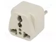 SOVITUS: ADAPTERI - 2P+PE - 250VAC - 10A - MALLI: L TYYPPI - VALKOINEN - AC liittimet ja rungot - ADAPTER-ITALY - 1