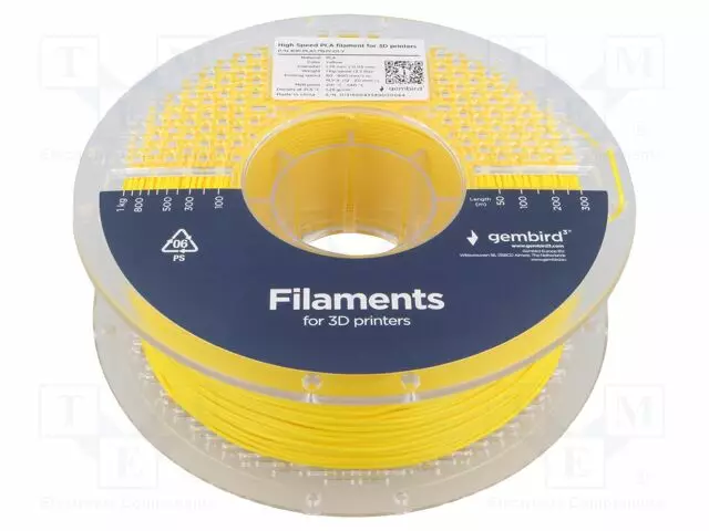 3D FILAMENTTI PLA - 1,75MM - KELTAINEN - 210÷240°C - 1KG - HIGH SPEED - 3D Filamentit - 3DP-PLA1.75HY-01-Y - 1