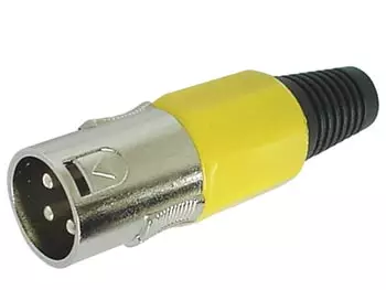 3P XLR PLUG, NICKEL, YELLOW - Plugit ja jakit - CA101Y - 1