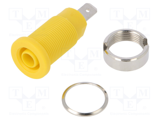LABORATORY CONNECTOR: 4MM BANANA - SOCKET - 1000VDC - 24A - 24.5MM - Banaanijatkoliittimet - FCR73575Y - 1