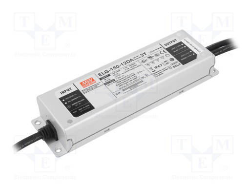 VIRTALÄHDE: IMPULSSI - LED - DALI - 120W - 12VDC - 10A - 100÷305VAC - IP67 - LED teholähteet - ELG-150-12DA-3Y - 1