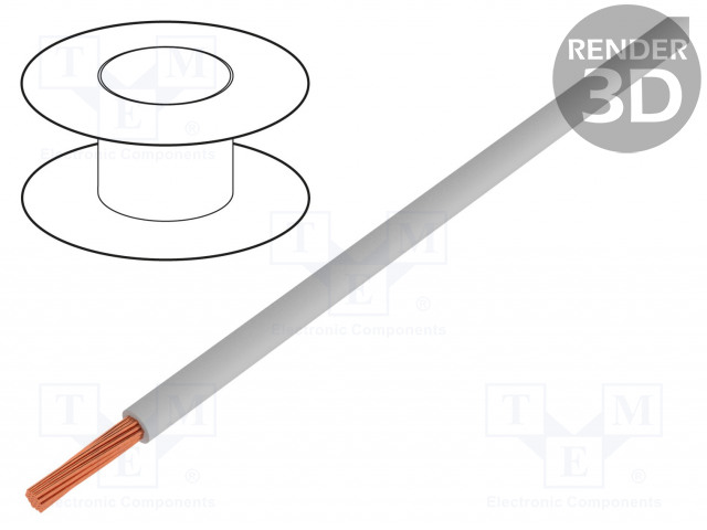 JOHTO - H05V2-K - CU - 1MM2 - 18AWG - PVC - HARMAA - 300V,500V - Yksisäikeiset asennuskaapelit - H05V2-K100GY - 1